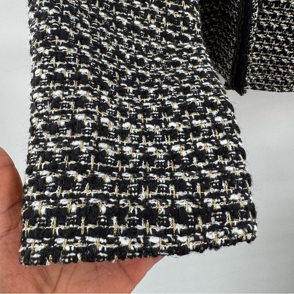 Talbots BRECKENRIDGE TWEED JACKET Women's Black and White Tweed Jacket size 16 - Picture 7 of 12